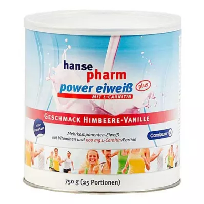 HANSEPHARM Power Protein plus Raspberry-Vanilla Plv, 750 g HANSEPHARM Power Protein plus Raspberry-Vanilla Plv, 750 g