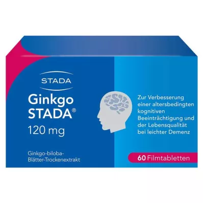 GINKGO STADA 120 mg filmdrasjerte tabletter, 60 stk GINKGO STADA 120 mg filmdrasjerte tabletter, 60 stk
