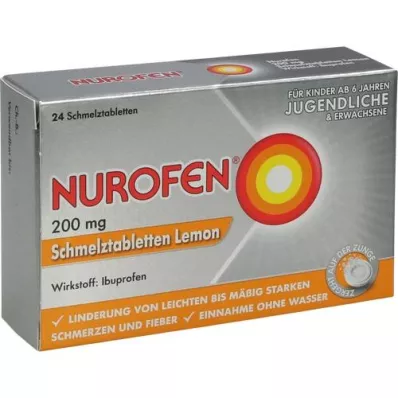 NUROFEN 200 mg smeltetabletter med sitron, 24 stk