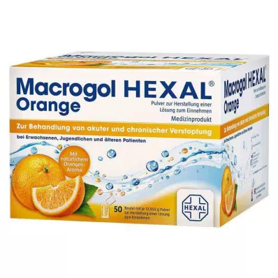 MACROGOL HEXAL Orange Plv.z.Her.e.Ls.z.Einn.Btl., 50 stk MACROGOL HEXAL Orange Plv.z.Her.e.Ls.z.Einn.Btl., 50 stk