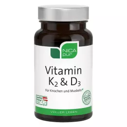 NICAPUR Vitamin K2 &amp; D3-kapsler, 60 stk