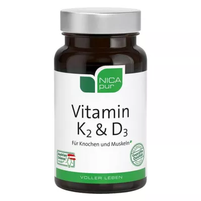 Nicapur Vitamin K2 & D3 kapsler, 60 stk Nicapur Vitamin K2 & D3 kapsler, 60 stk