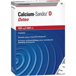 CALCIUM SANDOZ D Osteo 500 mg/1 000 IE tyggetablett, 120 stk