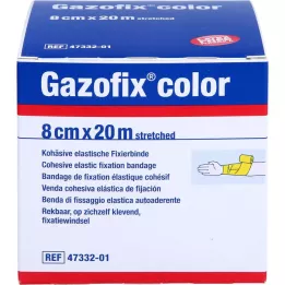 GAZOFIX farge Fikseringsbandasje kohesiv 8 cmx20 m gul, 1 stk