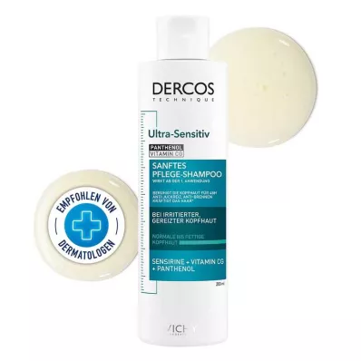 VICHY DERCOS ultra-sensitiv sjampo for fet hodebunn, 200 ml VICHY DERCOS ultra-sensitiv sjampo for fet hodebunn, 200 ml
