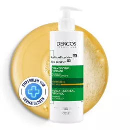 VICHY DERCOS Flasshindrende sjampo for tørr hodebunn, 390 ml