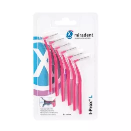 MIRADENT Interdentalbørste I-Prox L 0,4 mm rosa, 6 stk