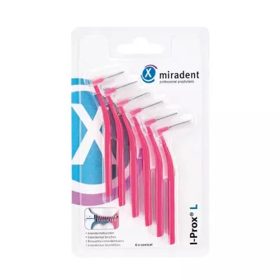 MIRADENT Interdentalbørste I-Prox L 0,4 mm rosa, 6 stk