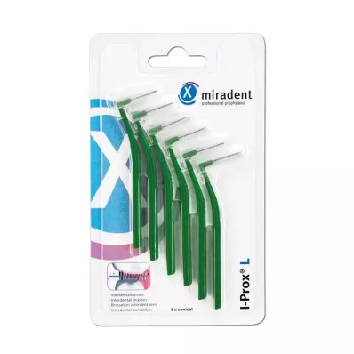 Miradent interdentalbørste I-Prox L 0,7 mm grønn, 6 stk