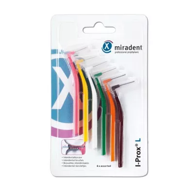 Miradent interdentalbørste I-Prox L assortert, 6 stk Miradent interdentalbørste I-Prox L assortert, 6 stk