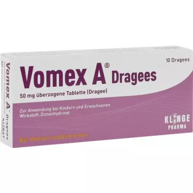 VOMEX A Smeltetabletter 50 mg, 10 stk