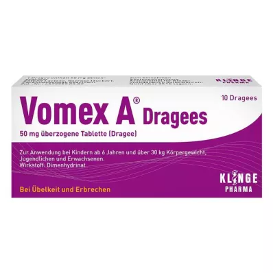 VOMEX A Smeltetabletter 50 mg, 10 stk VOMEX A Smeltetabletter 50 mg, 10 stk