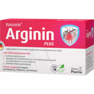 VASCORIN Arginin Plus-kapsler, 120 kapsler