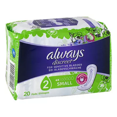Always Discreet inkontinensbind, små, 20 stk