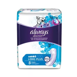 ALWAYS diskret inkontinensinnlegg long plus, 8 stk