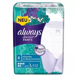 ALWAYS diskret inkontinensbukse plus L, 8 stk