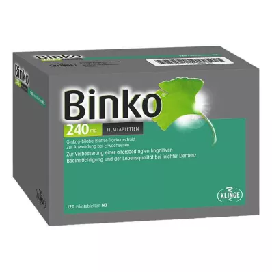BINKO 240 mg filmdrasjerte tabletter, 120 stk BINKO 240 mg filmdrasjerte tabletter, 120 stk