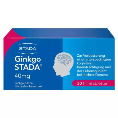 GINKGO STADA 40 mg filmdrasjerte tabletter, 30 stk GINKGO STADA 40 mg filmdrasjerte tabletter, 30 stk