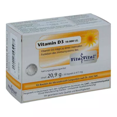 Vitamin D3 10 000 Dvs.Kapsler (50 stk)