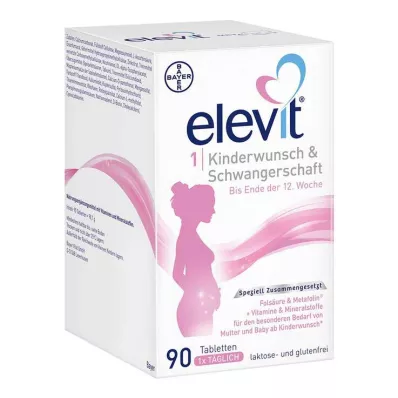 Elevit 1 Fertilitet & Graviditetstabletter, 90 stk Elevit 1 Fertilitet & Graviditetstabletter, 90 stk