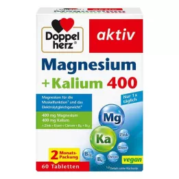 DOPPELHERZ Magnesium+kaliumtabletter, 60 stk