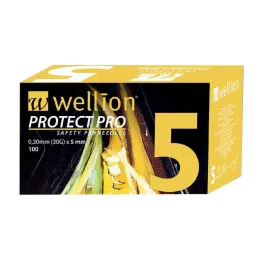 WELLION PROTECT PRO Sikkerhetspenn-nåler 30 G 5 mm, 100 stk