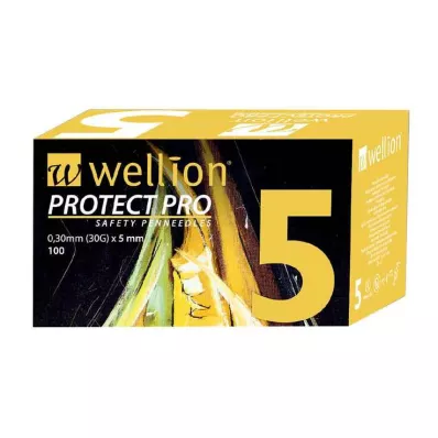WELLION PROTECT PRO Sikkerhetspenn-nåler 30 G 5 mm, 100 stk