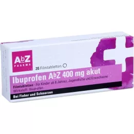 IBUPROFEN AbZ 400 mg akutte filmdrasjerte tabletter, 20 stk