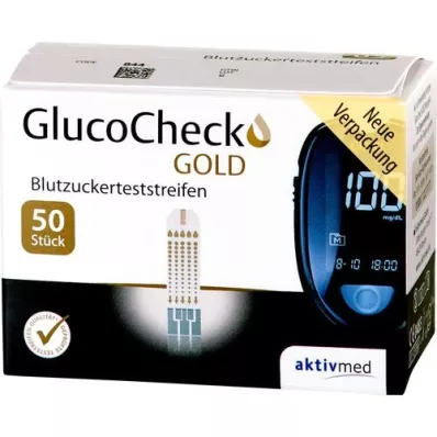 GLUCOCHECK GOLD Teststrimler for blodsukker, 50 stk