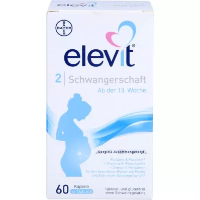 ELEVIT 2 myke kapsler for gravide, 60 stk