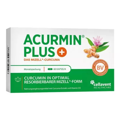 Acurmin Plus The Micellar Gurkemeie Soft Capsules, 60 stk Acurmin Plus The Micellar Gurkemeie Soft Capsules, 60 stk