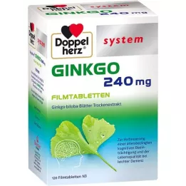 DOPPELHERZ Ginkgo 240 mg system filmdrasjerte tabletter, 120 stk