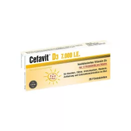CEFAVIT D3 7 000 IE filmdrasjerte tabletter, 20 stk