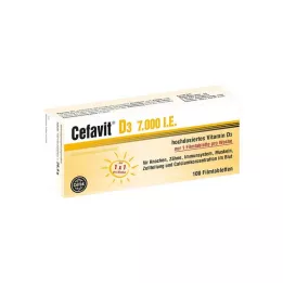 CEFAVIT D3 7 000 IE filmdrasjerte tabletter, 100 stk
