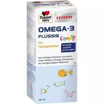 DOPPELHERZ Omega-3 flytende familiesystem, 250 ml