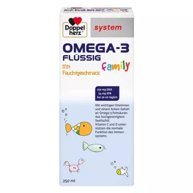 Doppelherz Omega-3 familie væskesystem, 250 ml