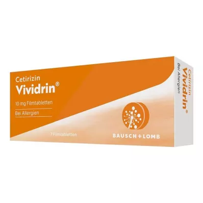 CETIRIZIN Vividrin 10 mg filmdrasjerte tabletter, 7 stk