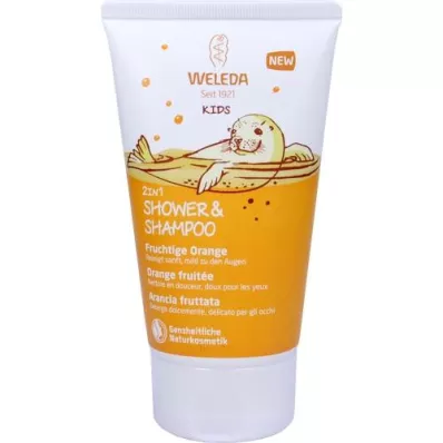 WELEDA Kids 2in1 Shower &amp; Shampoo Fruity Orange, 150 ml