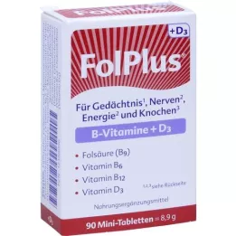 FOLPLUS+D3 tabletter, 90 stk