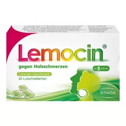 LEMOCIN mot sår hals sugetabletter, 20 stk