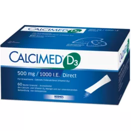 CALCIMED D3 500 mg/1000 IE direkte granulat, 60 stk