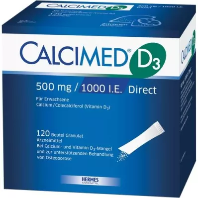 CALCIMED D3 500 mg/1000 IE direkte granulat, 120 stk