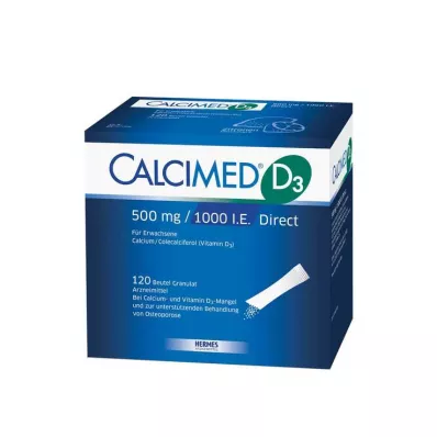 CALCIMED D3 500 mg/1000 IE direkte granulat, 120 stk CALCIMED D3 500 mg/1000 IE direkte granulat, 120 stk