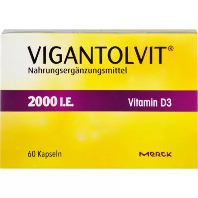 VIGANTOLVIT 2000 IE vitamin D3 myke kapsler, 60 stk