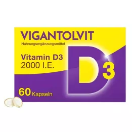 VIGANTOLVIT 2000 IE vitamin D3 myke kapsler, 60 stk