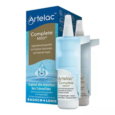 Artelac Complete MDO øyedråper for tørre / rennende øyne, 2X10 ml Artelac Complete MDO øyedråper for tørre / rennende øyne, 2X10 ml