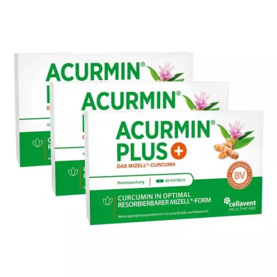 Acurmin Plus The Micellar Turmeric Soft Capsules, 180 stk Acurmin Plus The Micellar Turmeric Soft Capsules, 180 stk