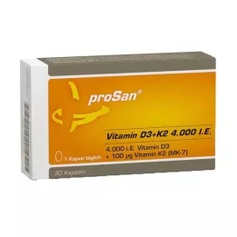 PROSAN Vitamin D3+K2 4 000 IE kapsler, 30 stk