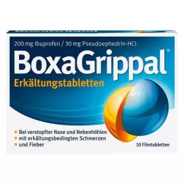 BOXAGRIPPAL Forkjølelsestabletter 200 mg/30 mg FTA, 10 stk