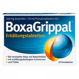 BOXAGRIPPAL Forkjølelsestabletter 200 mg/30 mg FTA, 20 stk